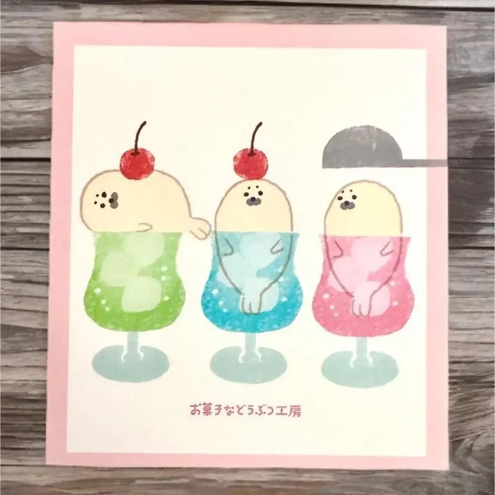 Furukawashiko Memo Pad - Seal Cream Soda, Panda Latte, Bear Pancake, Cupcakes